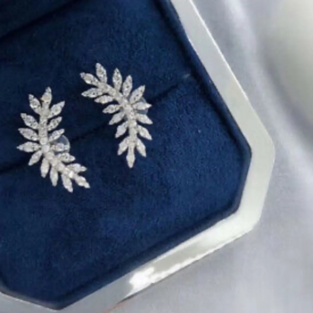 New Cute 925 Sterling Silver Stud Earrings for Women Wedding Party Jewelry Gift - Picture 6 of 6